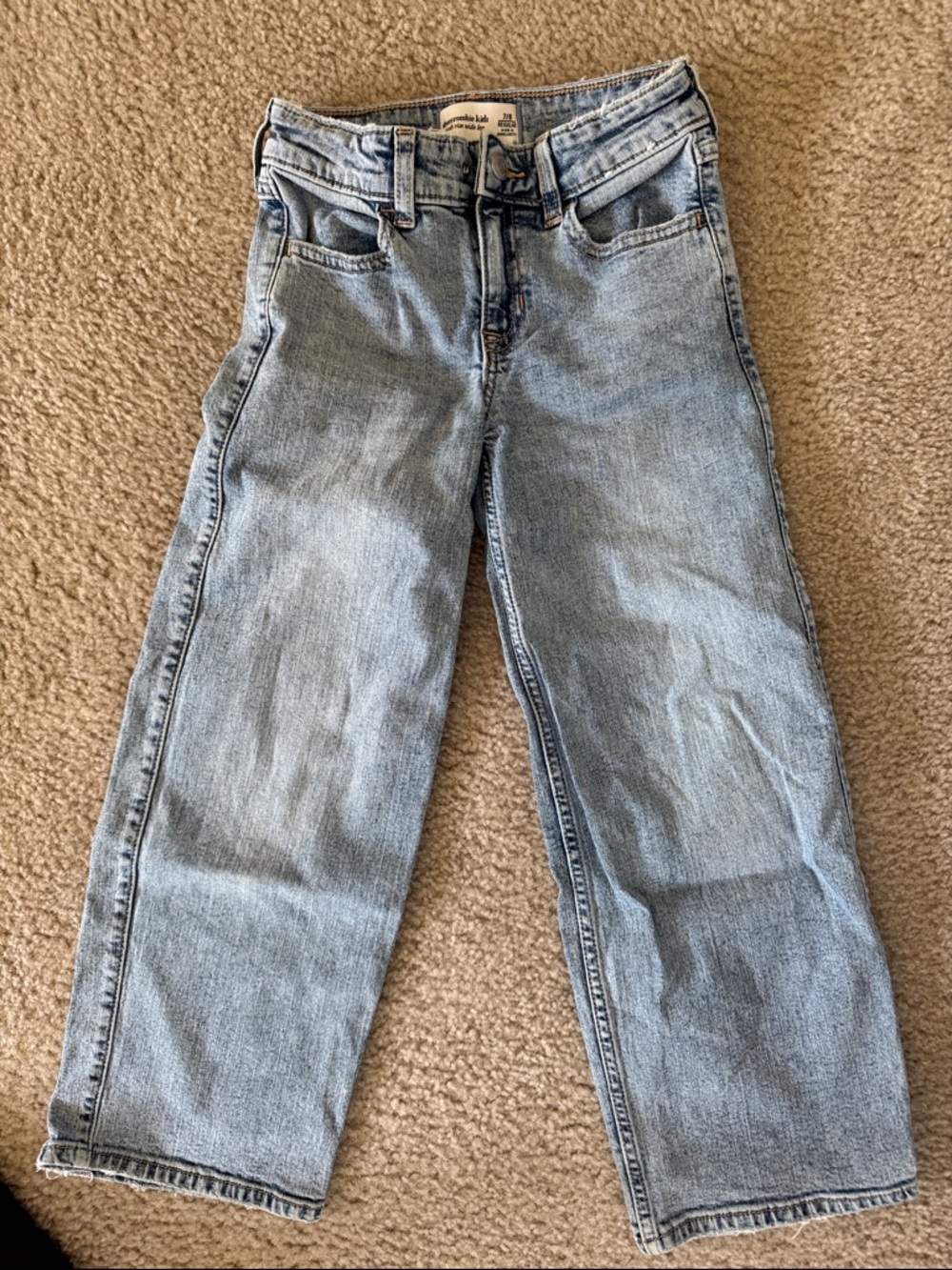 Abercrombie Kids high rise wide leg jeans